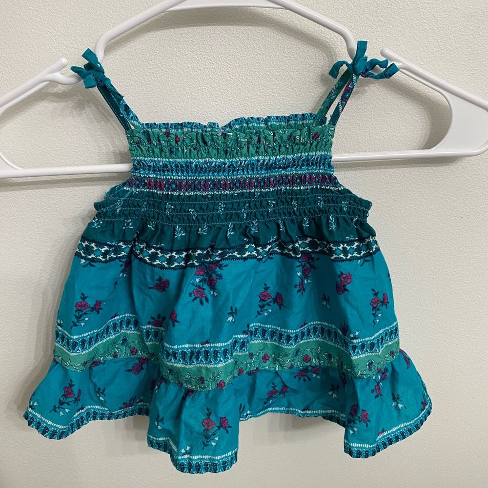 Teal Floral Dress